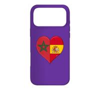 Carcasa para iPhone 17 Pro MAX Bandera España Marruecos Aficionados Marroquíes Españoles