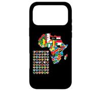 Carcasa para iPhone 17 Pro MAX Banderas africanas, Banderas de África, Mapa de África.
