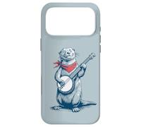Carcasa para iPhone 17 Pro MAX Banjo Playing River Otter Retro Animal Bluegrass Otter