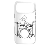 Carcasa para iPhone 17 Pro MAX Baquetas Drum Player Line Art
