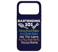 Carcasa para iPhone 17 Pro MAX Bar Bartending 101 Reglas preescolares Reglas de la Barra Cita Bartender