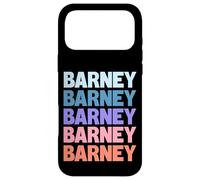 Carcasa para iPhone 17 Pro MAX Barney Funny Modern Repetitive Text Design First Name Barney