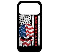 Carcasa para iPhone 17 Pro MAX Basketball Dad American Flag Skull Patriotic 4th of July