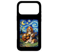 Carcasa para iPhone 17 Pro MAX Basset Hound Playing Guitar Whimsical Art Dog Music Camping