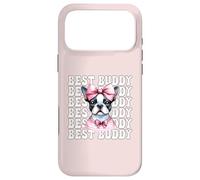 Carcasa para iPhone 17 Pro MAX Bazo Best Buddy Boston Terrier para Perro, niña, mamá y Coqueta