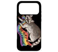 Carcasa para iPhone 17 Pro MAX BE Gay DO Crime Pride Flag LGBTQ Raccoon Funny Pride Queer
