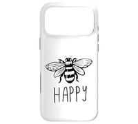 Carcasa para iPhone 17 Pro MAX Be Happy Bee Happy Funny Save The Bees Honey Hive Honeycomb