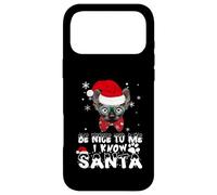 Carcasa para iPhone 17 Pro MAX Be Nice To Me I Know Santa Sphynx Cat Christmas