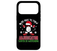 Carcasa para iPhone 17 Pro MAX Be Nice To The Adjudicator Santa Watching Funny Christmas