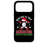 Carcasa para iPhone 17 Pro MAX Be Nice To The Mediator Santa Is Watching Christmas Xmas