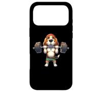 Carcasa para iPhone 17 Pro MAX Beagle Perro Halterofilia Fitness Gimnasio Entrenamiento