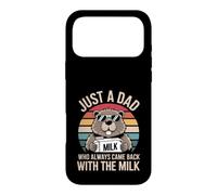 Carcasa para iPhone 17 Pro MAX Beaver Funny Día del Padre Papá Leche
