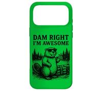 Carcasa para iPhone 17 Pro MAX Beaver Juego de Palabras Broma Gráfico Vintage Animal Humor Impresionante