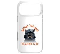Carcasa para iPhone 17 Pro MAX Before You Ask! The Answer is NO! Café Gatos