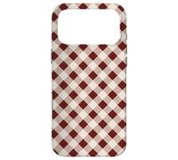 Carcasa para iPhone 17 Pro MAX Beige and Brown Gingham Squares Classic Plaid Trendy Pattern