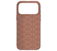 Carcasa para iPhone 17 Pro MAX Beige Brown Semicircle Curves Seigaiha Geometric Pattern