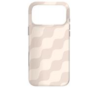 Carcasa para iPhone 17 Pro MAX Beige Diagonal Lines Soft Wave Minimal 70s Hippie Pattern