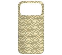 Carcasa para iPhone 17 Pro MAX Beige Tan Geometric Lined Cube Rectangle Art Deco Pattern