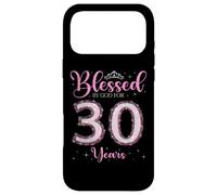 Carcasa para iPhone 17 Pro MAX Bendecido por Dios para Personas de 30 años, 30 cumpleaños, 30 cumpleaños
