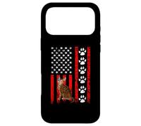 Carcasa para iPhone 17 Pro MAX Bengal Cat 4th of July Patriotic American Flag Paws Lover