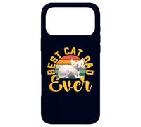 Carcasa para iPhone 17 Pro MAX Best Cat Dad Ever Bambino, Divertido Propietario de Gatos sin Pelo, Retro