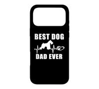 Carcasa para iPhone 17 Pro MAX Best Dog Dad Ever Miniature Schnauzer Dog Heartbeat Paw