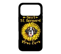 Carcasa para iPhone 17 Pro MAX Best Saint Bernard Dog Mom Ever Sunflower Funny Paw Lover