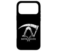 Carcasa para iPhone 17 Pro MAX Biblical Grim Reaper Muerte Revelaciones 6:8 Cuarto Jinete