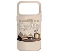 Carcasa para iPhone 17 Pro MAX Bibliotecaria acogedora de Cat Coffee Prefiero Estar Leyendo un Libro