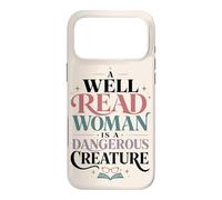Carcasa para iPhone 17 Pro MAX Bien Leído Mujer Lectora Cita Amante de Libros Feminista