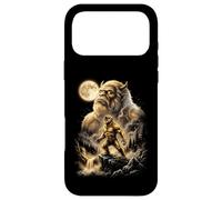 Carcasa para iPhone 17 Pro MAX Bigfoot Aullando a la Luna Meme Sasquatch
