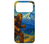 Carcasa para iPhone 17 Pro MAX Bigfoot en el Estilo de la Noche Estrellada de Van Gogh en Mount St Helens