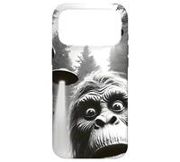 Carcasa para iPhone 17 Pro MAX Bigfoot Selfie con OVNI & Aliens | Funny Sasquatch