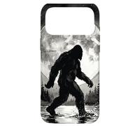 Carcasa para iPhone 17 Pro MAX Bigfoot Silhouette Sasquatch Lago Bosque Iluminado por la Luna