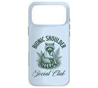 Carcasa para iPhone 17 Pro MAX Bionic Shoulder Social Club Raccoon Lesiones Recuperación Divertido