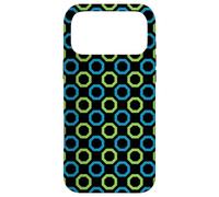 Carcasa para iPhone 17 Pro MAX Black Blue Green Geometric Polka Dot Octagons Pattern
