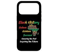 Carcasa para iPhone 17 Pro MAX Black History Believe Achieve Achieve Succeed African Men Women Kids