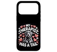 Carcasa para iPhone 17 Pro MAX Black Lab Mi Terapeuta Tiene un Servicio de Cola Animal Dog Lover