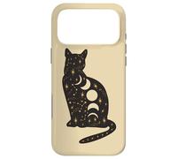 Carcasa para iPhone 17 Pro MAX Black Mystical Cat Lover Astrology Celestial Theme