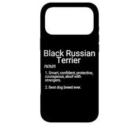 Carcasa para iPhone 17 Pro MAX Black Russian Terrier Dog Breed Definition Russia Terriers