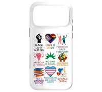 Carcasa para iPhone 17 Pro MAX BLM Human Rights Feminism Trans Science Books LGBTQ Kindness