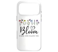 Carcasa para iPhone 17 Pro MAX Bloom Where God Plants You Bible Verse Jesus God Planted You