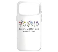 Carcasa para iPhone 17 Pro MAX Bloom Where God Plants You Christian Bible Verse Scripture