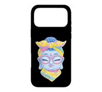 Carcasa para iPhone 17 Pro MAX Blue Buddha Kawaii Spiritual Retrato Gráfico Gafas Rosa