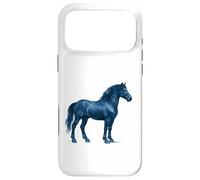 Carcasa para iPhone 17 Pro MAX Blue Horse Silhouette Equestrian Lover Minimalist