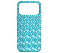 Carcasa para iPhone 17 Pro MAX Blue Light Curved Lines Loops Almonds Oval Art Deco Pattern