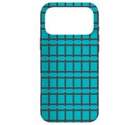 Carcasa para iPhone 17 Pro MAX Blue Teal Modern Geometric Train Ladder Track Pattern