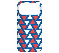 Carcasa para iPhone 17 Pro MAX Blue White Red France Triangle Zigzag Line French Pattern