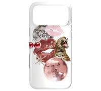 Carcasa para iPhone 17 Pro MAX Bola de Discoteca Rosa Leopardo y Collage Kiss Cherry Star Y2K