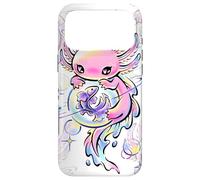 Carcasa para iPhone 17 Pro MAX Bonitos Cristales mágicos morados de ajolote Kawaii